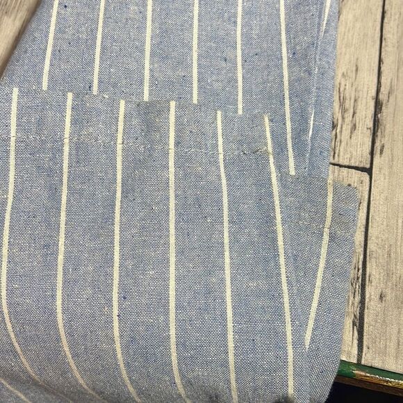 Cisono Women's Sleeveless Spaghetti Strap Waist Tie Striped Blue Jumpsuit Medium - Picture 11 of 11